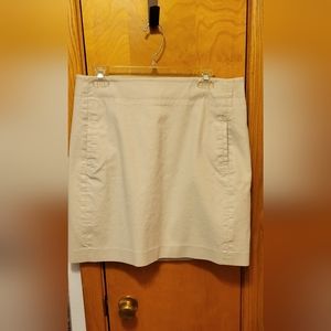 LOFT Tan Cotton Skirt